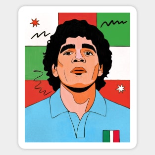 Diego Maradona Pop Art Original Illustration Sticker